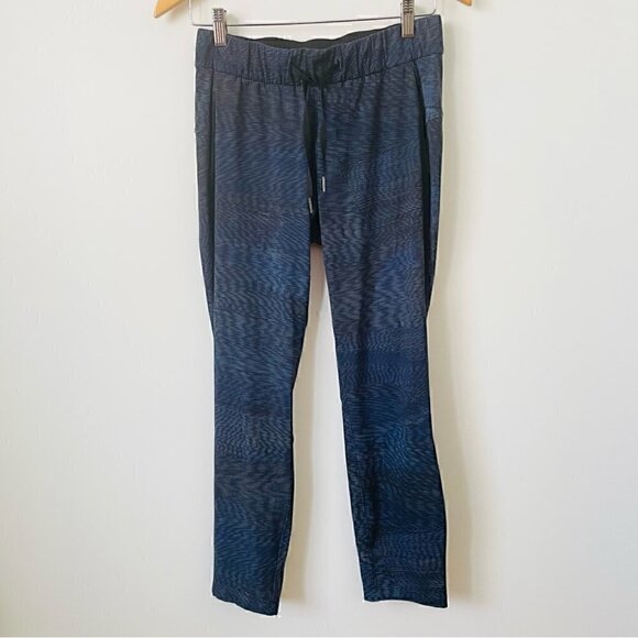 Lululemon On The  Fly Pant Linear Flux Battleship Multi, SZ 4 - Picture 5 of 12